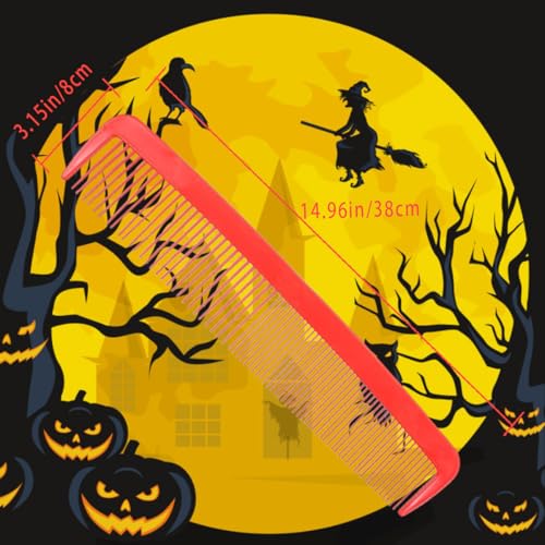 Peine gigante de dientes anchos rojo para Halloween miniatura 3
