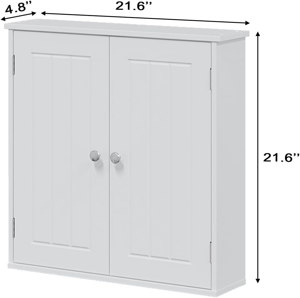 Bathroom Wall Cabinet Over Toilet - Space Saver White