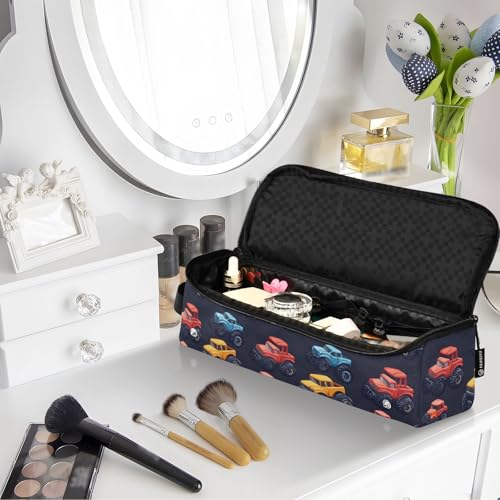 Bolsa de viaje resistente al calor Monster Car Marble para herramientas de cabello, con estera para plancha, organizador portátil para planchas, rizadores y accesorios de cuidado capilar miniatura 7