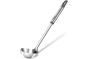 Soup Ladle, 13.9 inch Large Capacity Stainless Steel Spoon, 4 oz Household...