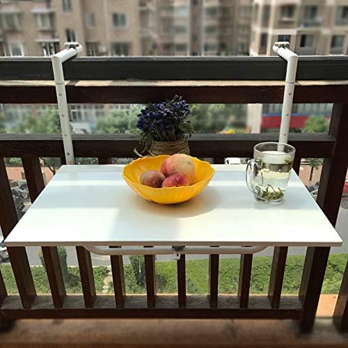 Wall-Mounted Balcony Folding Table Height Adjustable Garden Table Rectangular Simple Dining Table Support Balcony Width 4cm-11.5cm