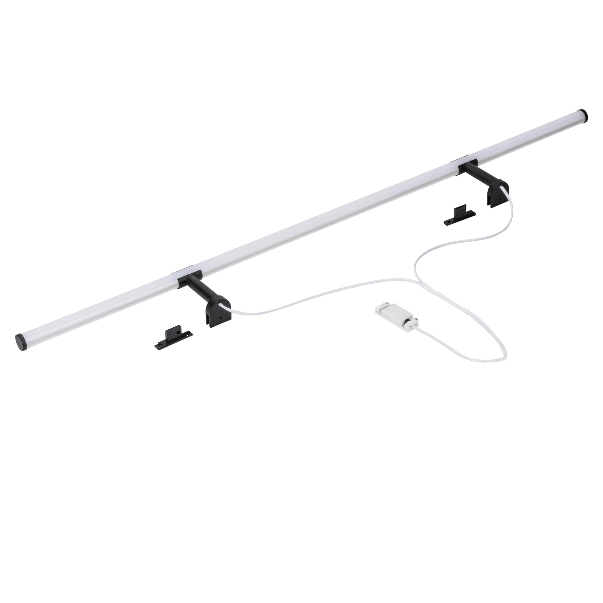 SEBSON Spiegelleuchte Bad 120cm auf Schrank, Klemmleuchte - neutralweiß | LED Spiegellampe auf Schrank & am Spiegel geklemmt - 4000K 12W 1550lm, Badezimmer IP44, rundum 360°, 1200x117x50mm