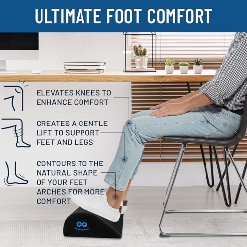 Everlasting Comfort Memory Foam Foot Rest Under Desk - Ergonomic Footrest for Home and Office, Ideal Office Accessory for Foot Support, Repose Pied Bureau - Image 3