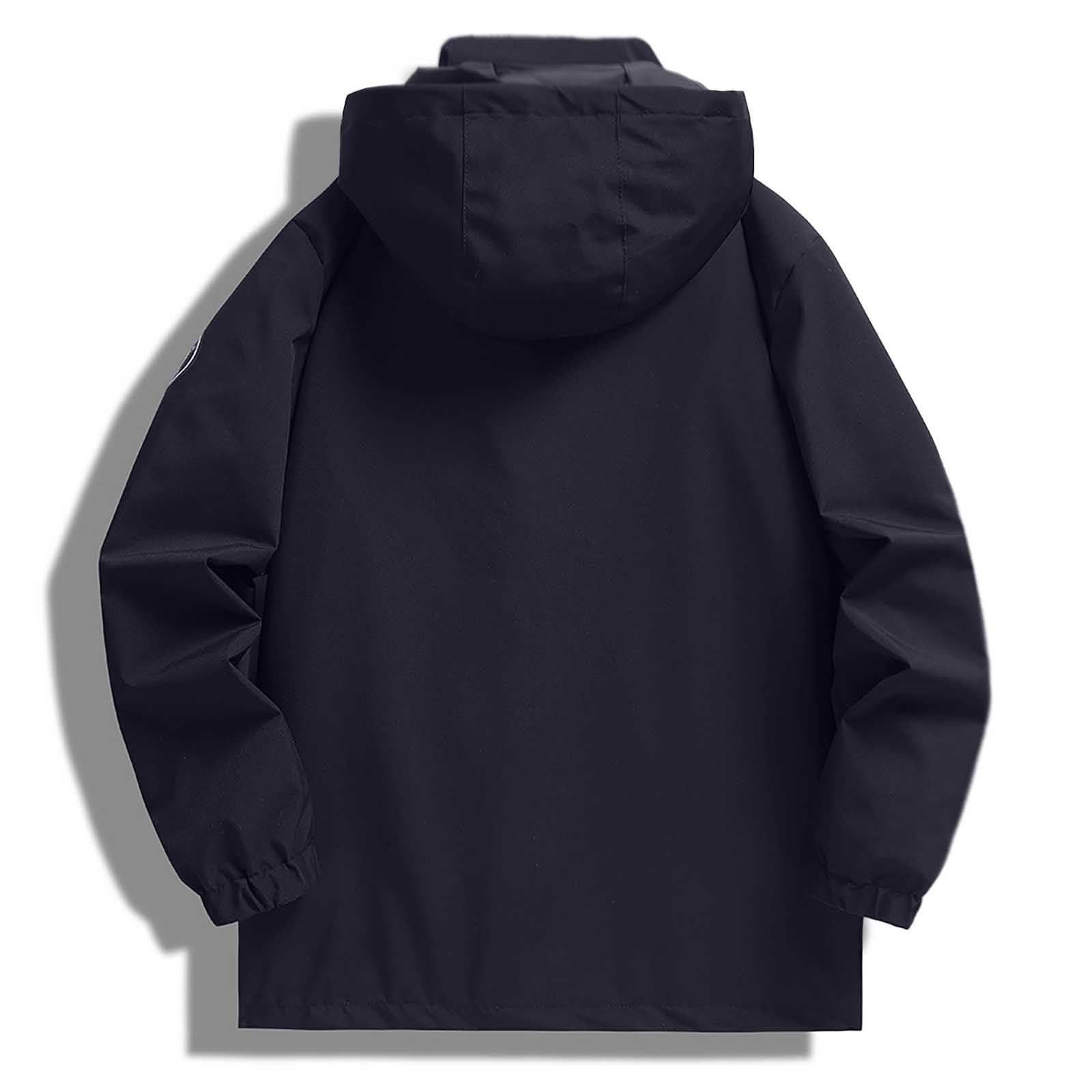 Generisch Wintermantel Herren Slim Fit Dufflecoat - Herren Anorak Funktionsjacke mit atmungsaktiver Hardshell Technologie für Outdoor Aktivitäten Alltag