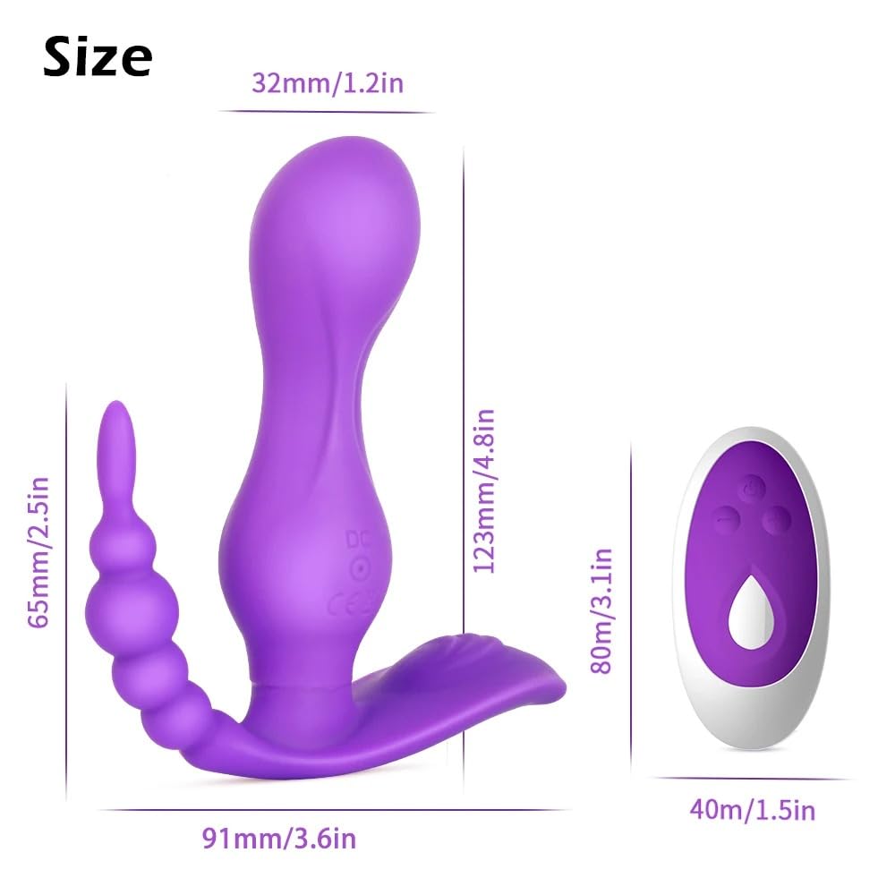 Vibrador Vibrador consolador portátil, Juguetes sexuales Para mujeres, motores duales, potente punto G, masaje de clítoris, vibrador de mariposa