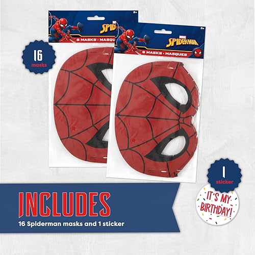 Image of Unique Spiderman Party Favors and Birthday Decorations - Spider Man Masks - Officially Licensed