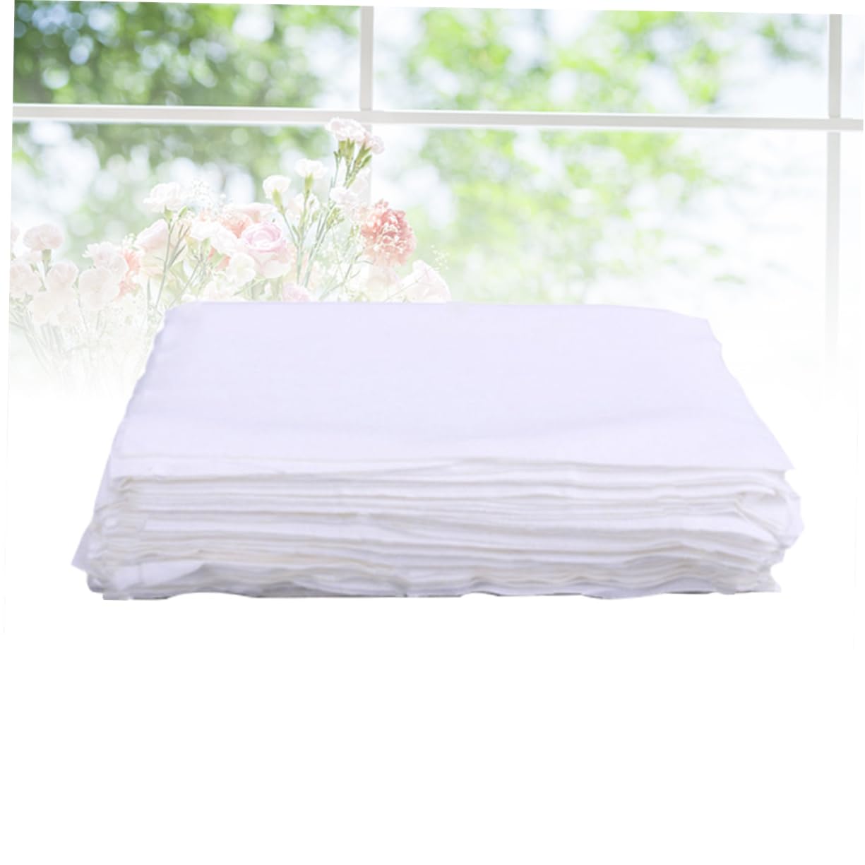 Chiffon 100 Pièces sans Poussière de Nettoyage Antistatique Blanc