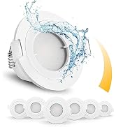 Spot Encastré LED IP65 Sweier 5W - Blanc Chaud 3000K, Étanche Pour Salle De Bain, Cuisine