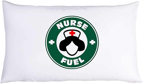 Funda de almohada divertida para enfermería, diseño de café