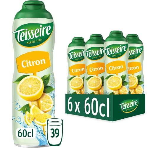 Sirop de citron Teisseire pour boisson rafraîchissante et cocktail en bidon recyclable