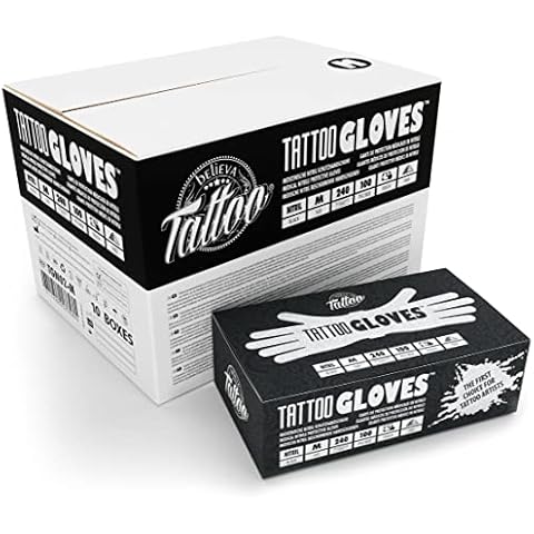 Guantes desechables de nitrilo, color negro, caja de 1000 (10 x 100 unidades) sin látex y polvo en M Cover