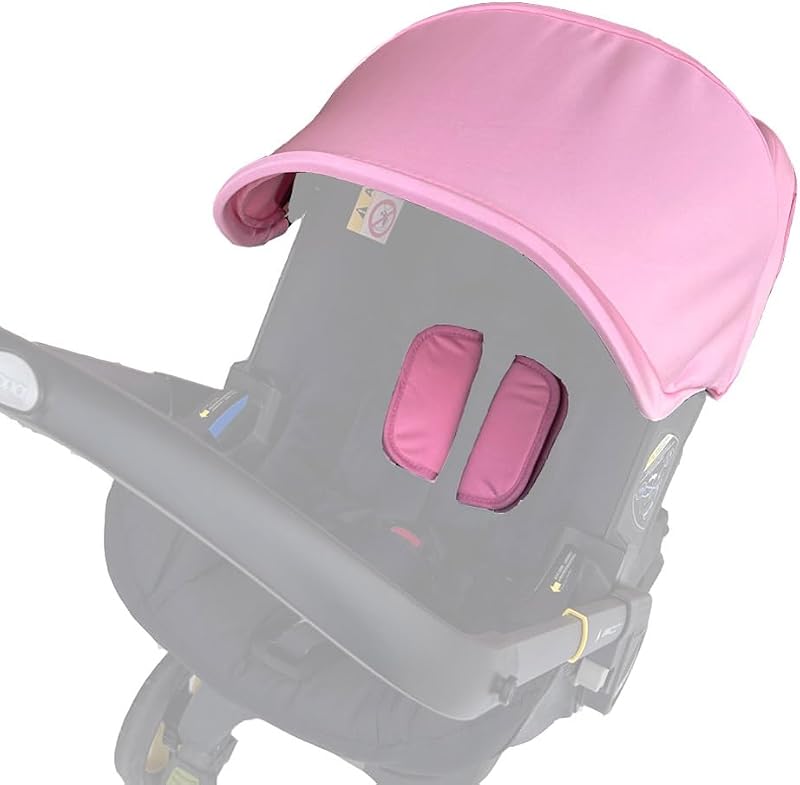 Accesorios de repuesto para cochecito, toldo, escudo de protección, parasol textil compatible con asiento de auto y cochecito Doona (rosa claro)