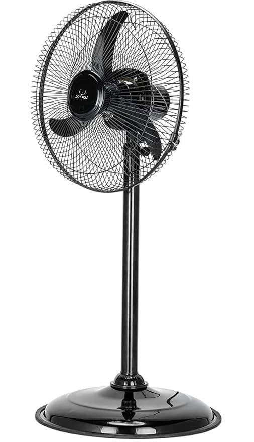 ZOKASA Rio Plus Pedestal Fan, 16 Inches, 2400 RPM, High Speed, Adjustable Height, X-Flow...