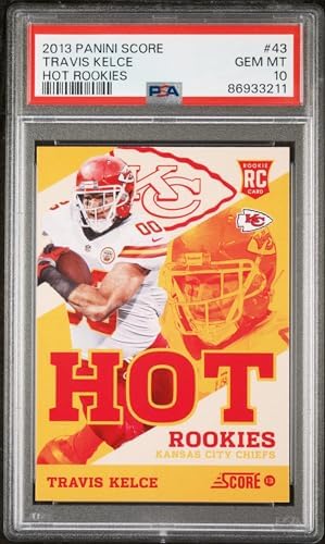 Graded 2013 Panini Score Travis Kelce #43 Hot Rookies RC Football...