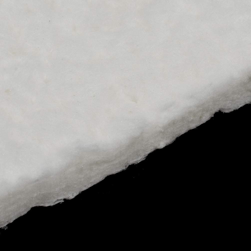 Manta de fibra de cerámica de 30 cm x 61 cm de grosor, 10 mm, material de aislamiento térmico