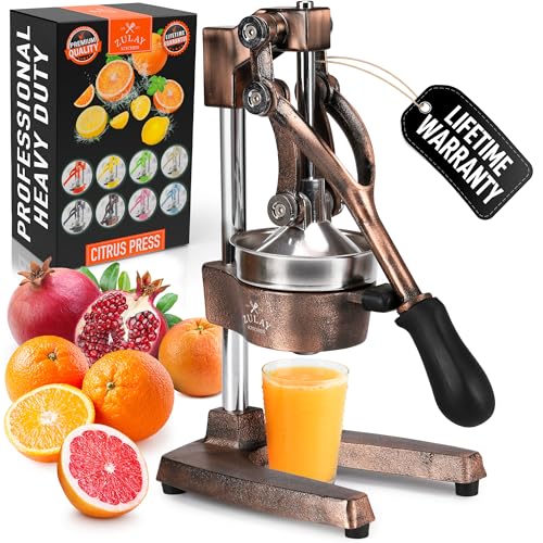 Image of Zulay Kitchen Cast Iron Juicer - Heavy Duty Manual Juicer with Detachable Strainers for Easy Cleaning, Orange Juice Press for Citrus Fruits, Perfect for Bartenders, Juice Lovers & Health Enthusiasts