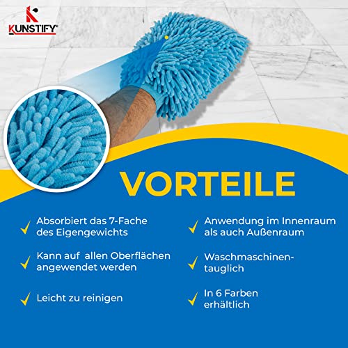 KUNSTIFY Waschhandschuh Mikrofasertücher Auto Reinigungsset Autopflege Set Microfasertuch Politur Gadget Kunststoffpflege Trockentuch (Rosa)