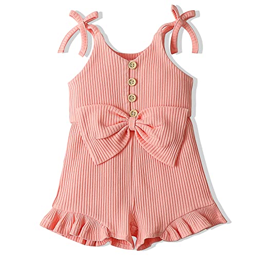 Image of GOYONYING Newborn Infant Baby Girl Clothes Ruffle Romper Summer Outfits Short Onesie Jumpsuit Cute Baby Clothes Girl