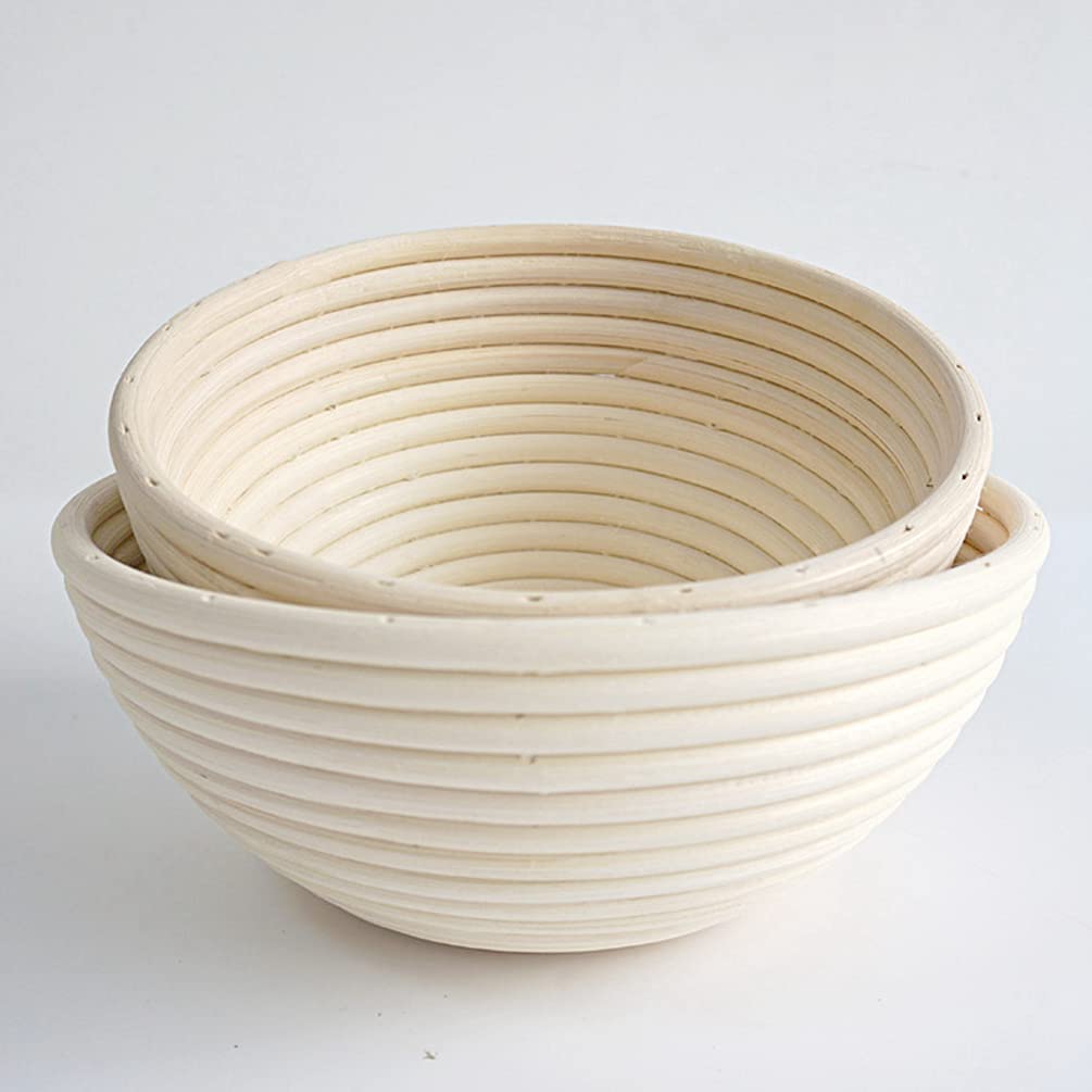 Cesto Per Lievitazione Del Pane In Rattan Naturale – Banneton Rotondo 22x8cm, Fatto A Mano - 2