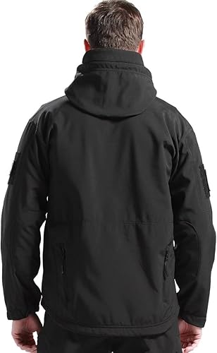 Miniatura 2 de FREE SOLDIER - Chaqueta táctica militar con capucha para hombre, de revestimiento suave, impermeable, para exteriores