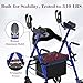 Fvzzin Upright Rollator Walker, Heavy Duty Stand Up Walkers for Seniors with Seat and Reversible Backrest, Foldable Standing Rollator with 8