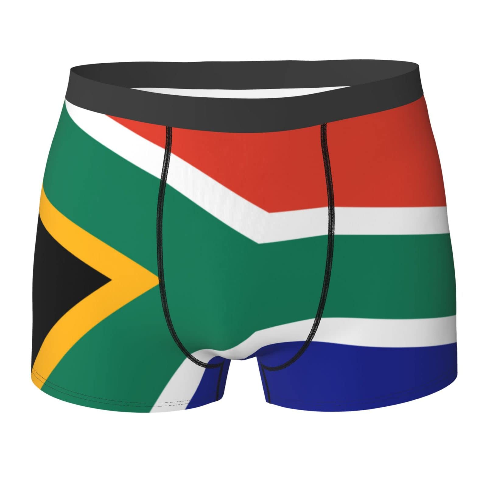 DJNGN South Africa flag Men's Underwear, Stretchy Soft Fitted Boxer Briefs for Men
