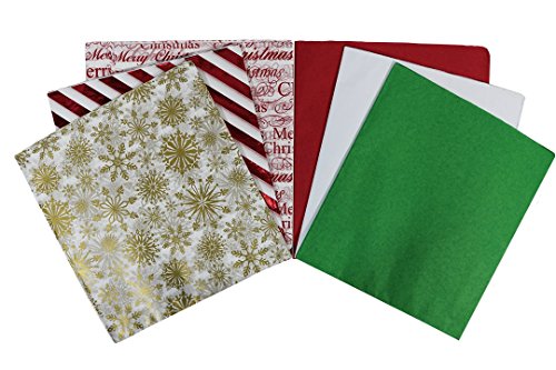 1 Pack Christmas Foil Accents Tissue Paper Set + 1 Pack Retro Kraft Tissue Paper Set #TOP3