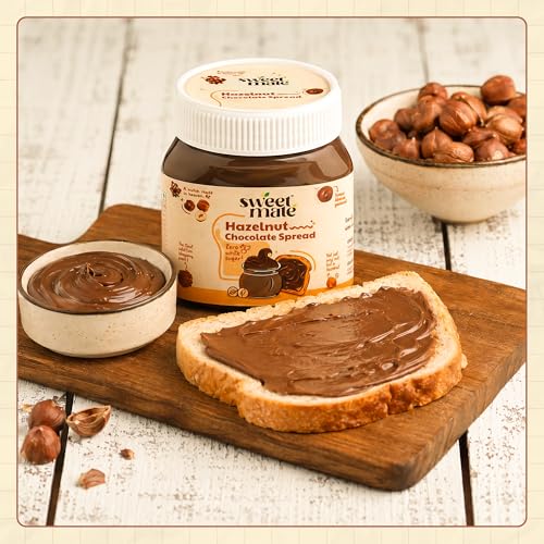 Image of Sweetmate Hazelnut Chocolate Spread - 300g | Sweetened with Jaggery | Chocolate Spread for Kids and Adults | Healthy Snack with No Preservatives and Palm Oil | Nutty & Creamy Choco Spread