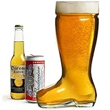 Atención: lavar solo a mano. Bar@Drinkstuff - Cerveza de cristal gigante 3,5 pinta de arranque  bierstiefel, vidrio de cerveza boot