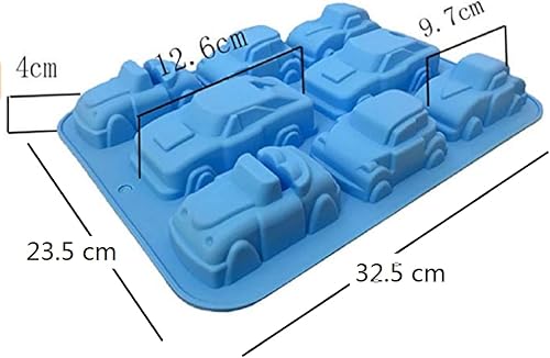 Miniatura 3 de Molde de silicona para automóvil, moldes para hornear para fiestas temáticas de cumpleaños, tazas de magdalenas, cubitos de hielo, jabón, obleas,
