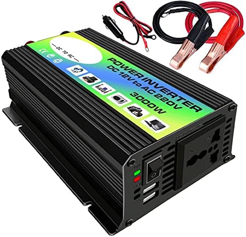 3000W 12V To 220V/110V Car Power Inverter Converter Charger Adapter Dual USB Voltage Transformer Modified Sine Wave