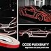 UGSHY 1 PC Car Body Rim Strips Stickers with Adhesive, 16.4Ft x 0.3In Reflective Waterproof Night Visibility Vehicle Modified Decoration Strip Decals, Universal Automotive DIY Accessories (Red)