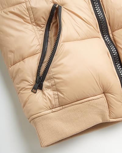 DKNY Girls' Winter Coat - Insulated Quilted Puffer Bomber Coat - Outerwear Jacket for Girls, Sherpa Collar/Cuffs (8-16)4