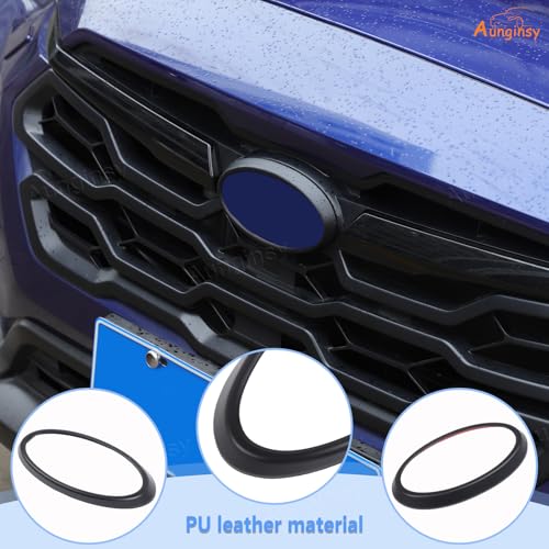 Image of Car Front Emblem Trim Cover Compatible with Subaru Crosstrek 2024 2025 Front Grille Emblem Badge Logo Cover Circle Ring Center Decorative Logo Cover Front Hood Emblem Surrounding Ring ABS Accessories