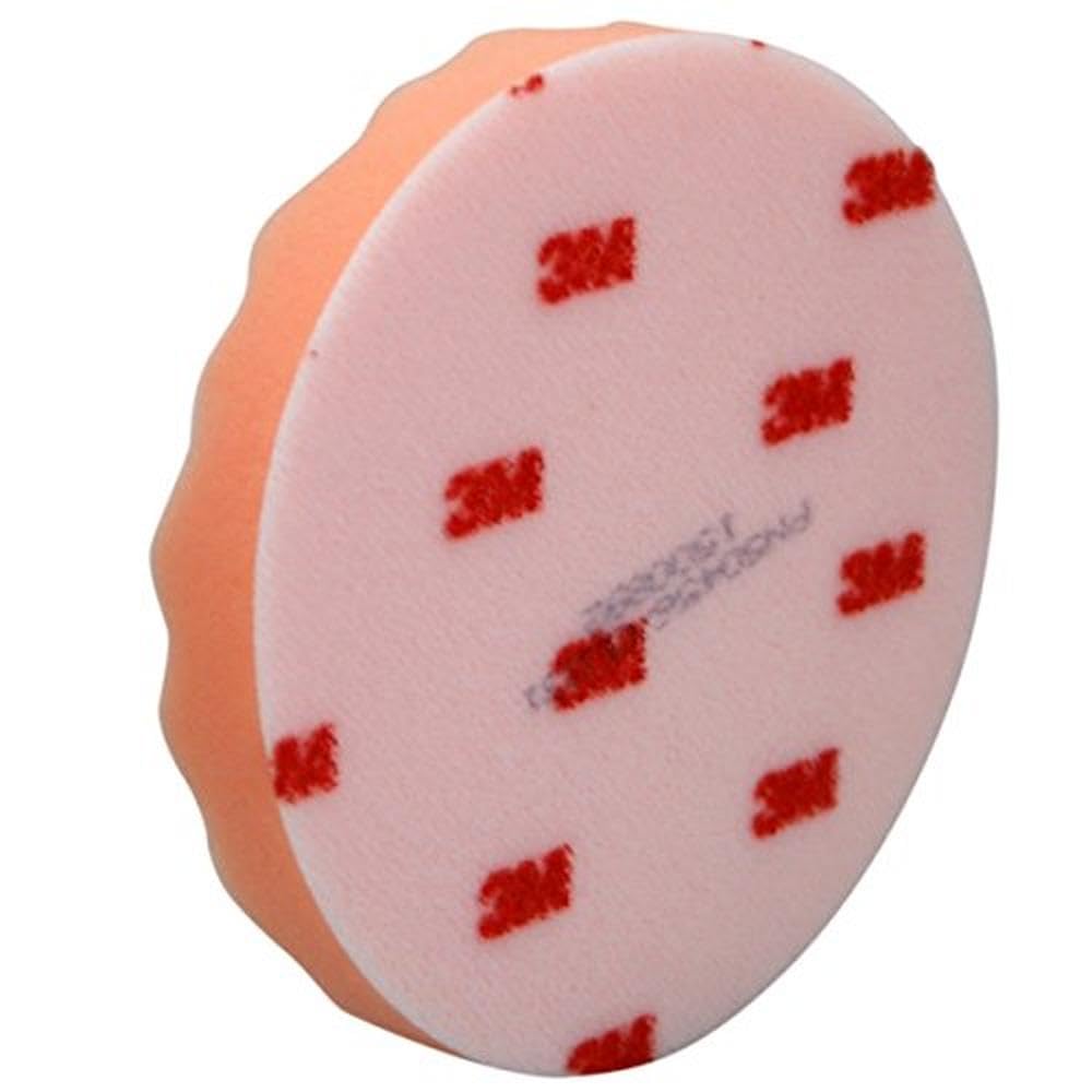 3M Perfect-it III Schiuma di Lucidatura con Borchie - vita extra, Arancione, Diametro 133mm, 2 pezzi