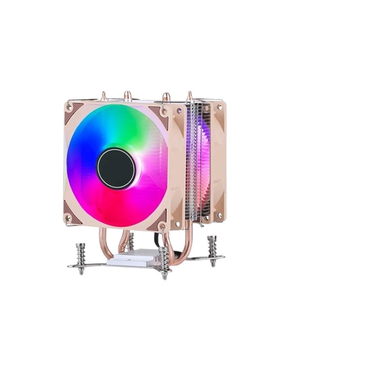 Ventilador de CPU LGA2011-3 con 2 tubos de calor y doble ventilador de 4 pines para placas X79 X99