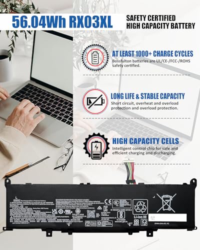 Image of 56.04Wh RX03XL N70706-005 Battery for HP EliteBook 640 645 630 660 G11 & ProBook 440 445 460 465 G11 Series Notebook-Compatible with N78704-005 HSTNN-WB0H TPN-DB1Z - 11.58V 4646mAh Replacement