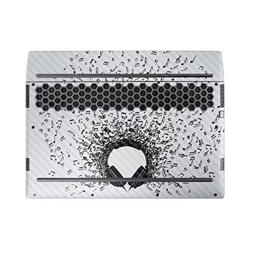 Image of MightySkins Carbon Fiber Skin Compatible with Alienware M17 R5 (2022) Full Wrap Kit - Earworm | Protective, Durable Textured Carbon Fiber Finish | Easy to Apply & Change Styles | Made in The USA