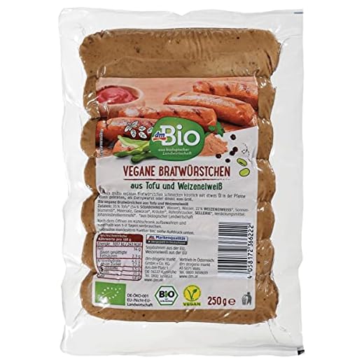 dmBio Vegane Bratwürstchen (Salsiccia vegana) 250g