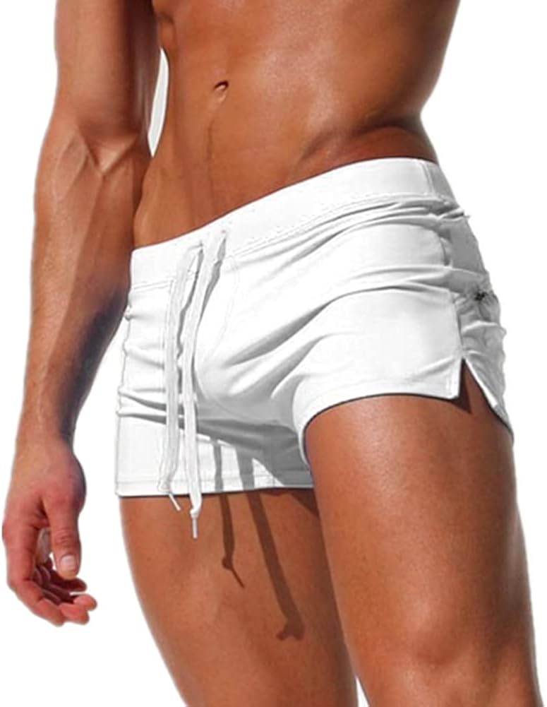 FREE FISHER Men's Swim Trunk,Men's Swimsuits,Quick Dry Beach Boxer Briefs Swimwear Board Shorts with Zipper Pocket | 