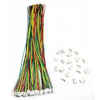 BOJOUL for 20 Sets JST 1.25mm 4 Pin Male Connector and 28AWG Female Connector Plug with Wire Cable 20cm Wire Cable 20cm