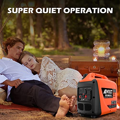AIVOLT 1600W Super Quiet Inverter Generator, Ultra Lightweight Gas Powered Portable Generator for Camping & Home Use, EPA Compliant - Thumbnail 6