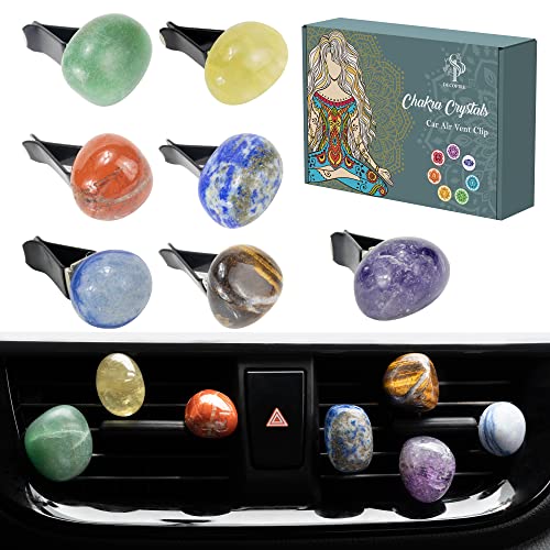 Decopire Car Decoration Cute Crystal Car Air Fresheners For Women Girls Car Accessories Lovely Air Vent Clip For Women's Car Interior Crystal Healing Stone Gifts (Gift Set A) #TOP3