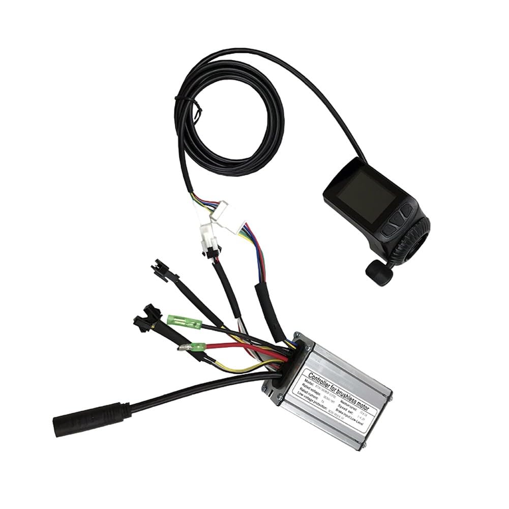 Pantalla para bicicleta eléctrica KT-LCD9R con acelerador de pulgar, instrumento LCD para 24 V/36 V/48 V, velocidad, distancia, indicador de batería, ayuda de marcha atrás, control de crucero