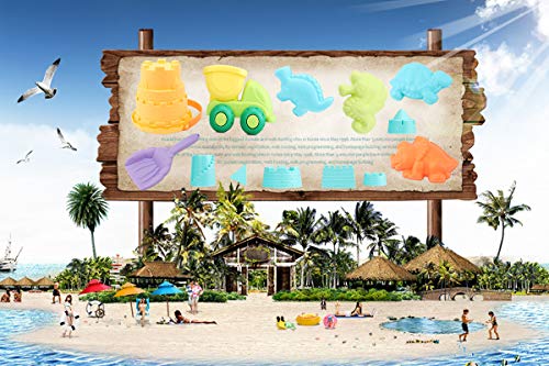 image for Simplenice Sand Toys for Kids, 13Pcs Sand Toys Set Includes Sand Truck