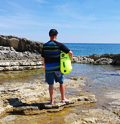 Bouée de natation gonflable XL OPENWATER 28L vert fluo pour la sécurité - 6