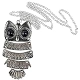 Women's Vintage Owl Pendant Necklace