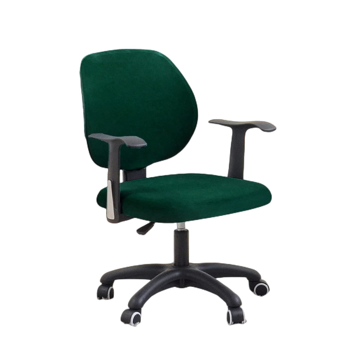 Housse de chaise extensible lot de 2 vert foncé pour protéger et masquer l'usure du temps