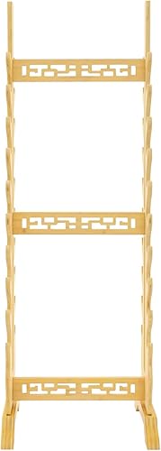 Miniatura 7 de Katana - Soporte para espada  Soporte de piso de exhibición de espada de 20 niveles  Soporte de bambú samurái Katana  Soporte de piso resistente