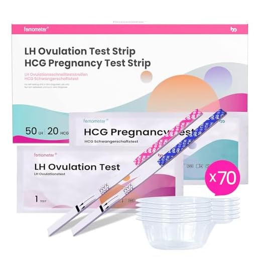 Femometer Test Ovulations 50 + Test de Grossesse Précoce 20 Urinaire pour Fertilité Femme, Résultats Précis Vous Aide A Concevoir